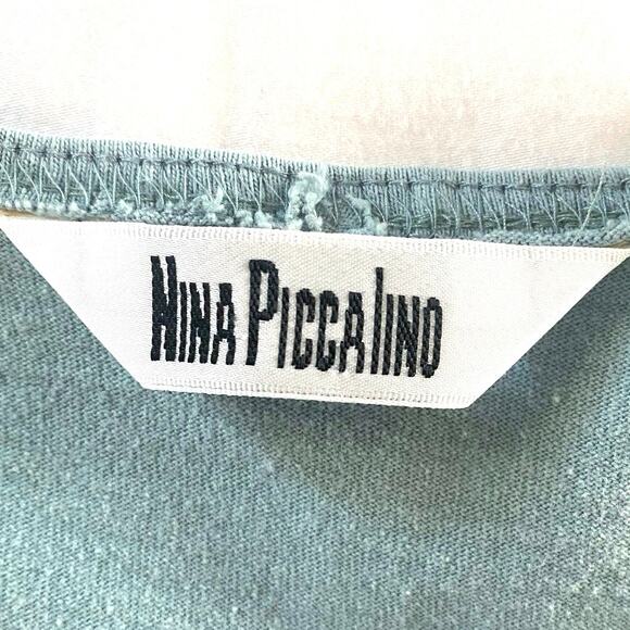 VTG 90s NINA PICCALINO Artsy Midi Dress & Vest Set SZ S Lagenlook Phoebe Friends - Picture 8 of 10